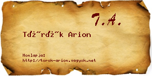 Török Arion névjegykártya