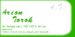 arion torok business card